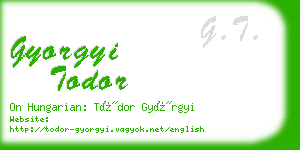 gyorgyi todor business card